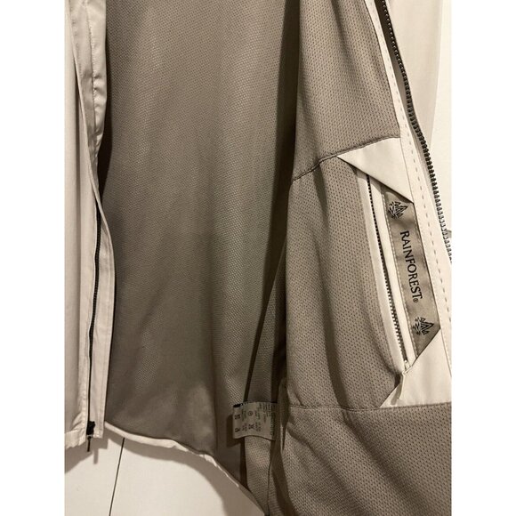 Large Size Rainforest Membrane System Water Proof Jacket Men's Khaki Windbreaker - Picture 9 of 9